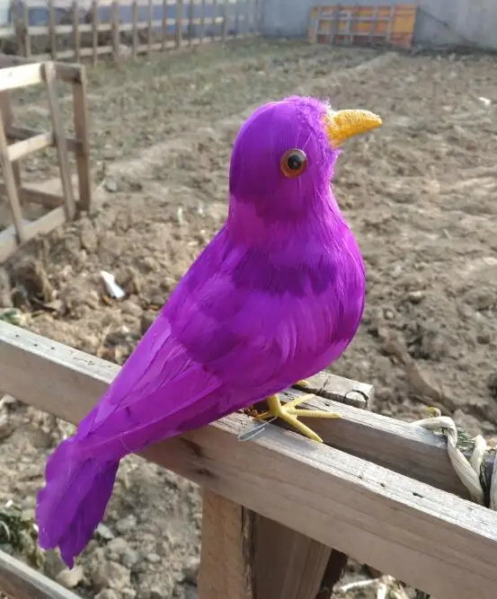 Креативная фиолетовая модель голубей из пенопласта и меха имитация куколки