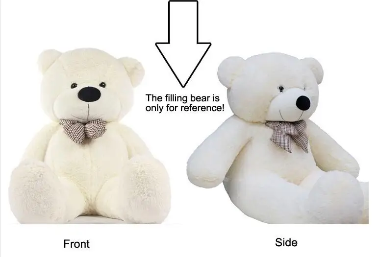 Прямая поставка 80 см полуготовый плюшевый мишка шкуры пальто Бесплатная