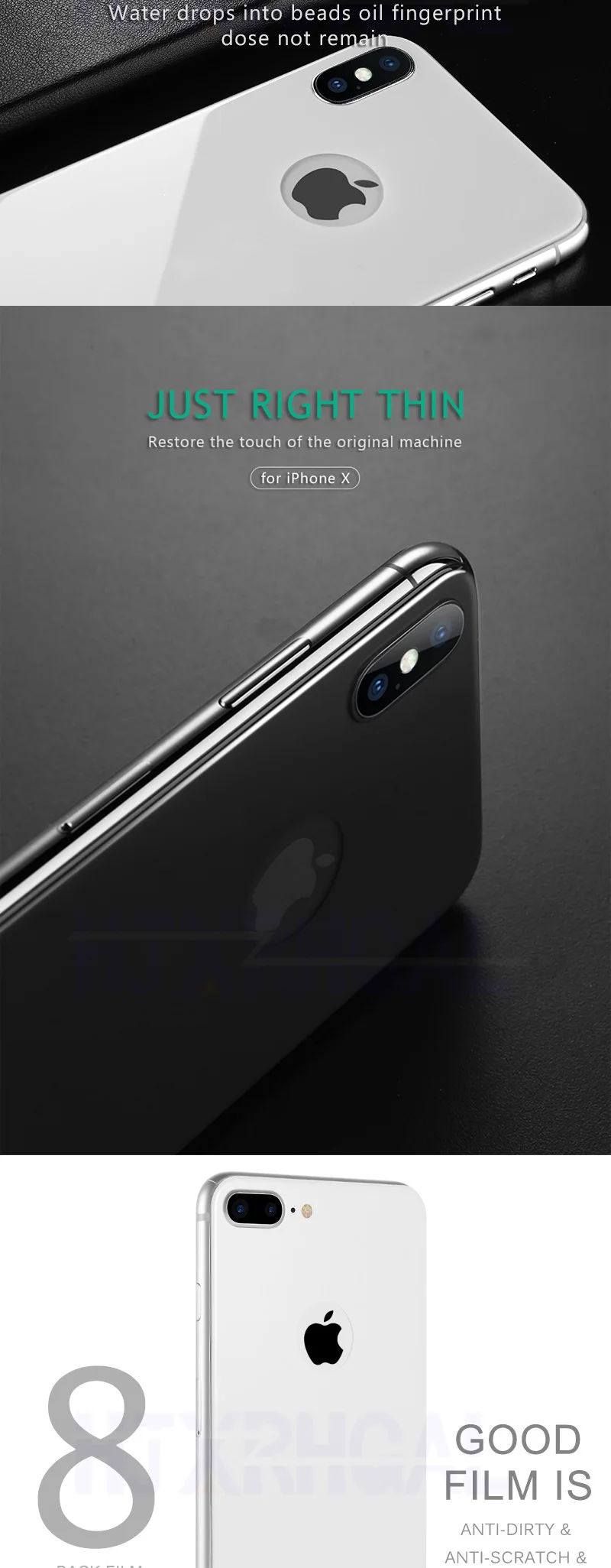 4D заднее закаленное стекло для iPhone X XR XS Max 10 полное покрытие Защита экрана для iPhone 7 8 Plus стеклянная задняя защитная пленка