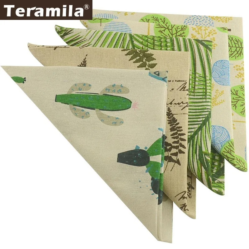 Boosew ткань из хлопка и льна Telas 4 шт. 45x45 см DIY шитьё для подушки занавески нашивки с