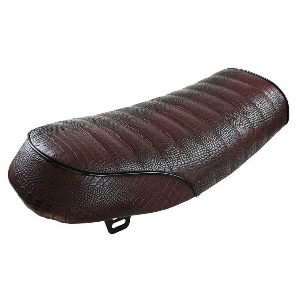 Крокодиловое мотоциклетное винтажное универсальное седло Brat Cafe Racer Seat Для Suzuki GS