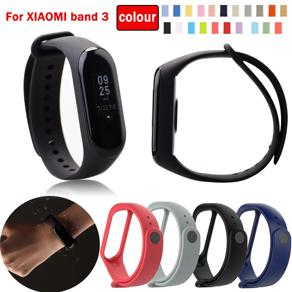 Ремешок силиконовый для Xiaomi Mi band 4 /Mi Band3 сменный оригинальный Смарт браслет с