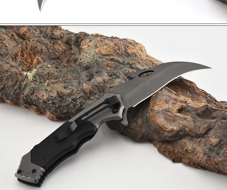Нож Karambit, охотничьи ножи, походный инструмент, тактический нож для выживания, G10, ручка из нержавеющей стали, нож-коготь с коробкой