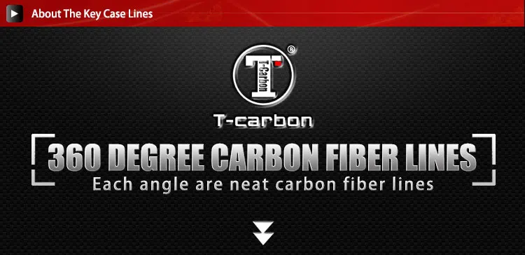 T-carbon чехол для ключей из углеродного волокна для Sagitar Tiguan Bora Largos Passat POLO