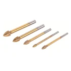 Набор сверл из карбида вольфрама набор сверл из карбида сплава с 4 режущими кромками плитка и стеклянные сверла с поперечной головкой