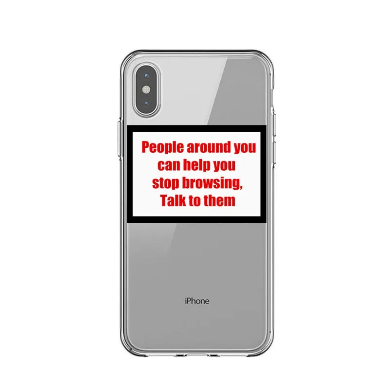 TPU Силиконовый чехол для телефона в социальных сетях для iPhone 11 Pro MAX X XR XS MAX 5S SE 6 6s 7 8 plus - Цвет: TPU
