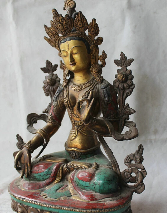 Песня voge gem S2128 14 &quotТибет бирюзовый Бронзовый Свинка Белая Тара дух сострадания