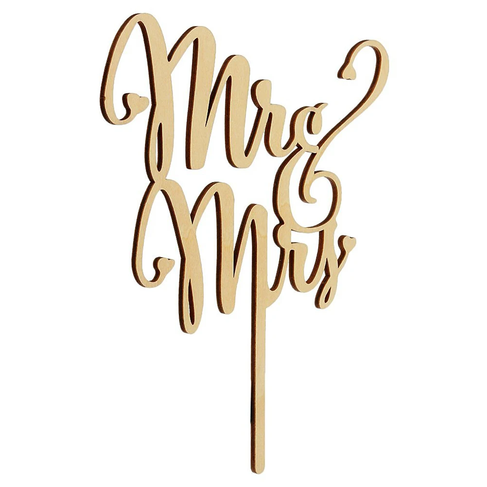 Mr & Mrs деревянные топперы для торта вечеринки украшения свадебные сувениры|mr mrs