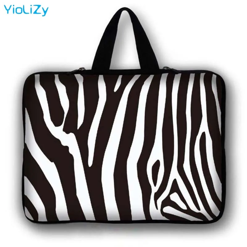 

zebra print Laptop pouch tablet bag 7 9.7 12 13.3 14.1 15.6 17 17.3 inch handbag Notebook sleeve cover protective case LB-3382