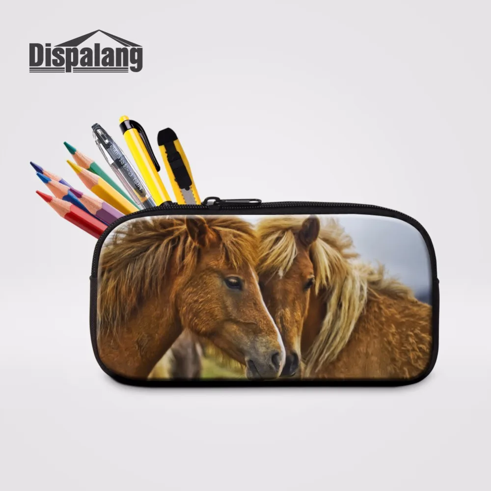 Dispalang Crazy Horse чехол карандаш с 3D принтом животных портативная дорожная косметичка