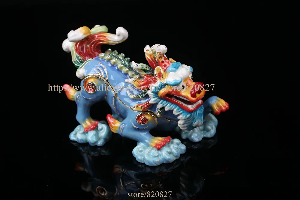 Feng Shui Dragon Trinket Box Asian Unique Home Decorative Box Jewelry Box Dragon Crafts Lucky Bringing Trinket Box 2 pcs pair