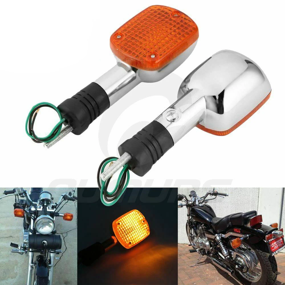 OUMURS мотоцикл поворотники светодиодный лампа янтарного цвета свет для Honda Shadow Steed Rebel Magna VTX CA VF VT 400 600 750 1000 хром 8 мм