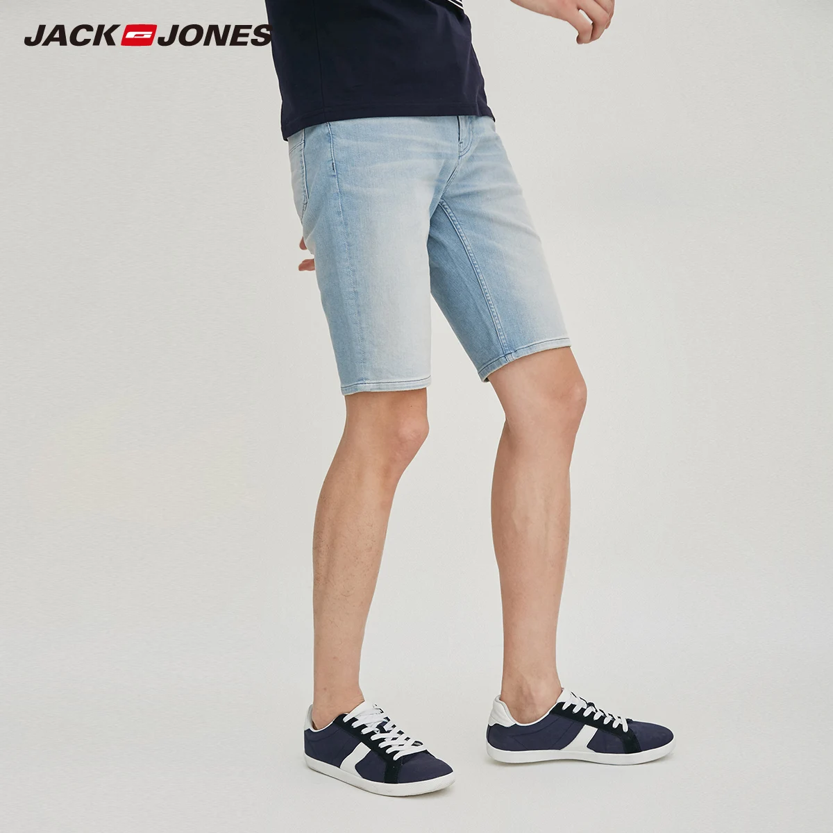 Jack Jones брендовые Новые повседневные узкие брюки с эффектом усов темные джинсовые