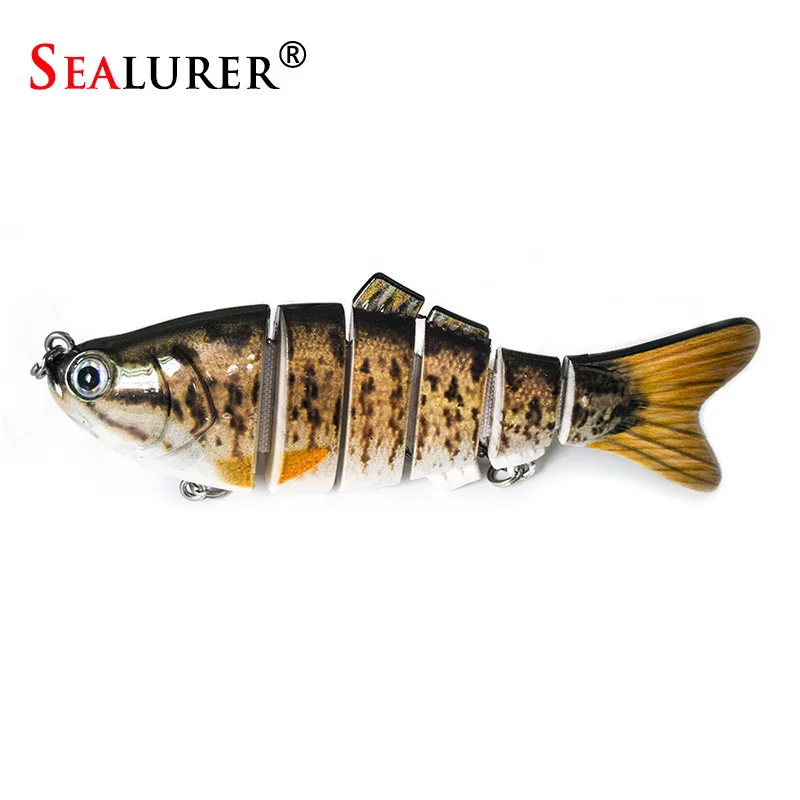 D18E Sealurer 1 шт. Рыбалка Воблеры Реалистичные Рыбалка приманки 6 Сегмент Swimbait Жесткий приманки медленно 10 см 17 г иска искусственные приманки - Цвет: D18E