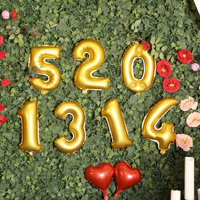 32 дюйма 40 дюймов большой номер воздушный шар Anniversaire День Рождения украшения для