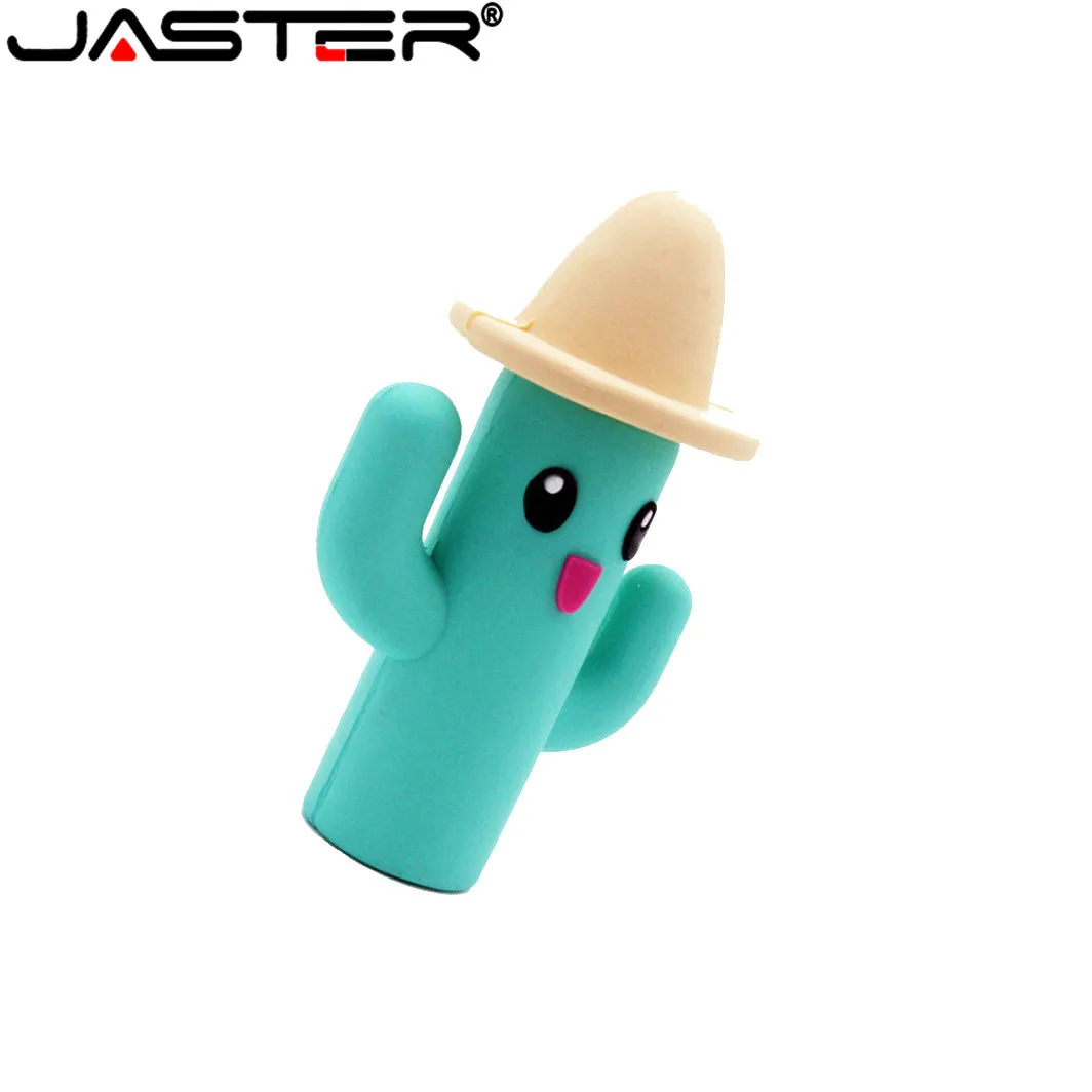 JASTER кактус usb флеш-накопитель Флешка 4 ГБ 8 ГБ 16 ГБ 32 ГБ 64 ГБ usb флеш-накопитель pendriver 2,0 флеш-накопитель Флэшка-накопитель милый подарок