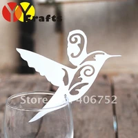 hot sell laser cut flying bird wedding supply place cards for party decoration moq 300pcs with fast delivery