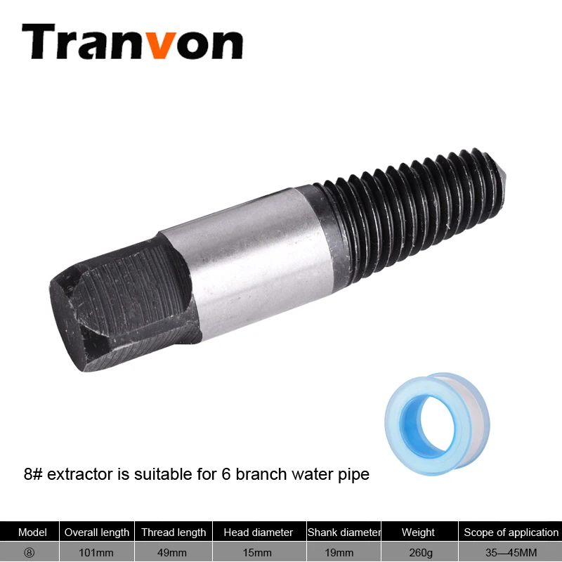 TRANVON 7#8# сломанная проволока Винт экстрактор водопроводная труба треугольник клапан кран для удаления инструменты сверла Отверстие пила металл