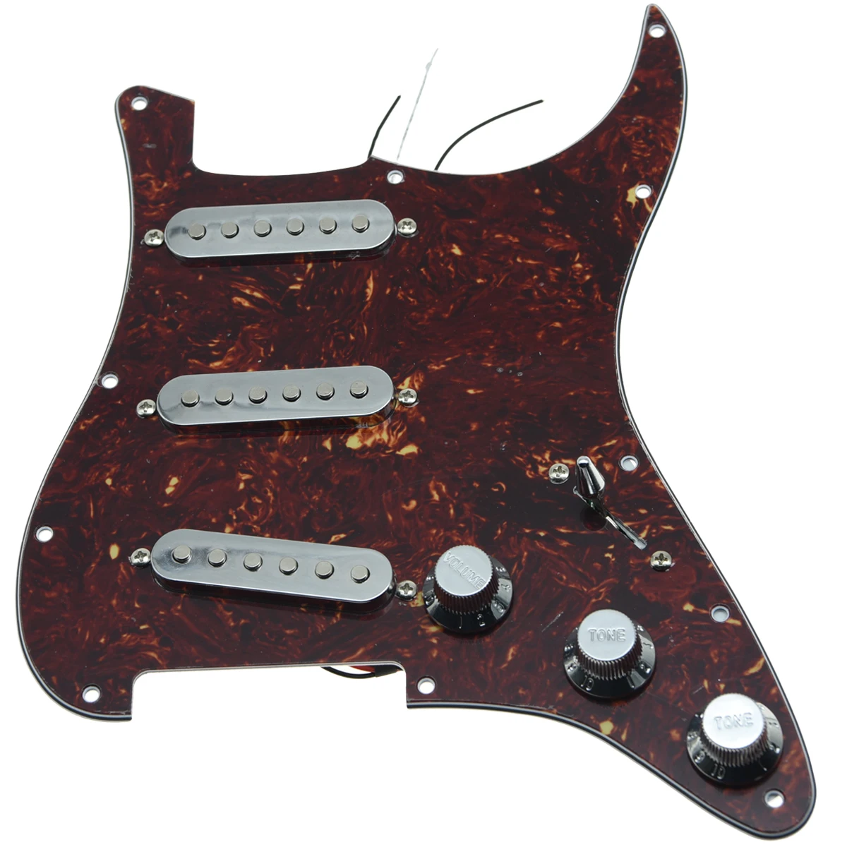 Vintage Tortoise-CR KAISH различные пользовательские Strat Pickguard Prewired ST SSS Pickguard с керамическими звукоснимателями подходит для Fender загруженный Pickguard - Цвет: Vintage Tortoise-CR