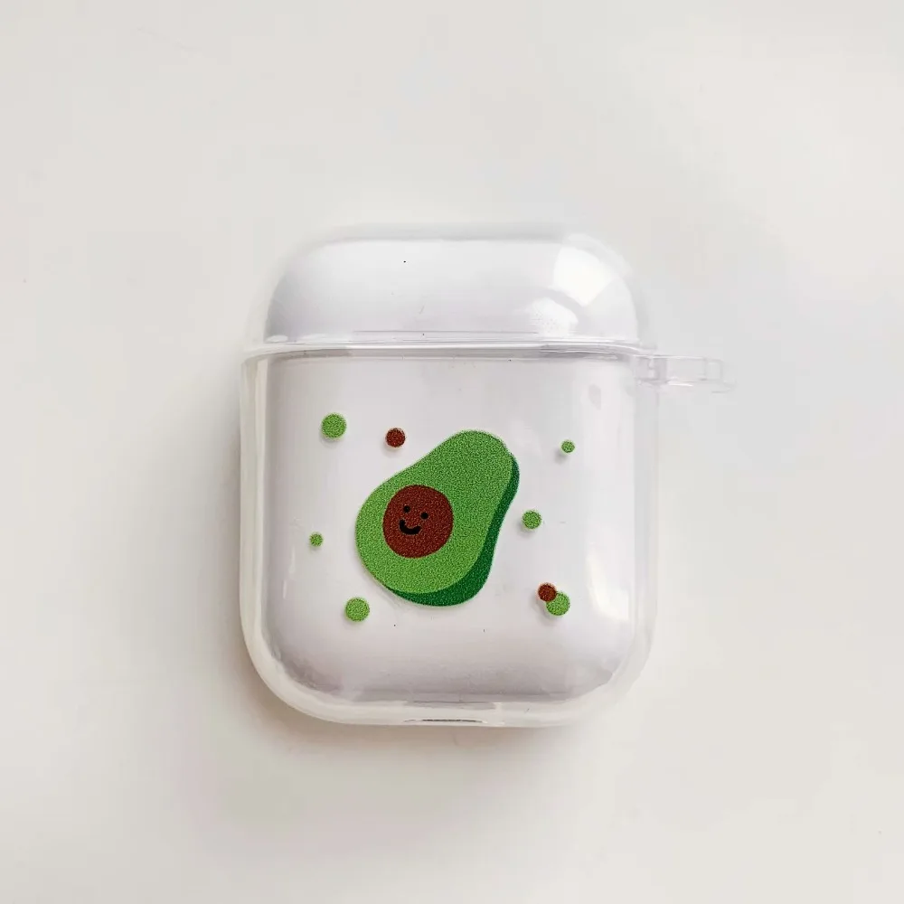 Фрукты Клубника peah силиконовый чехол для Apple Airpods чехол для Apple гарнитура для Airpods чехол s Прозрачный Air Pods защитный чехол