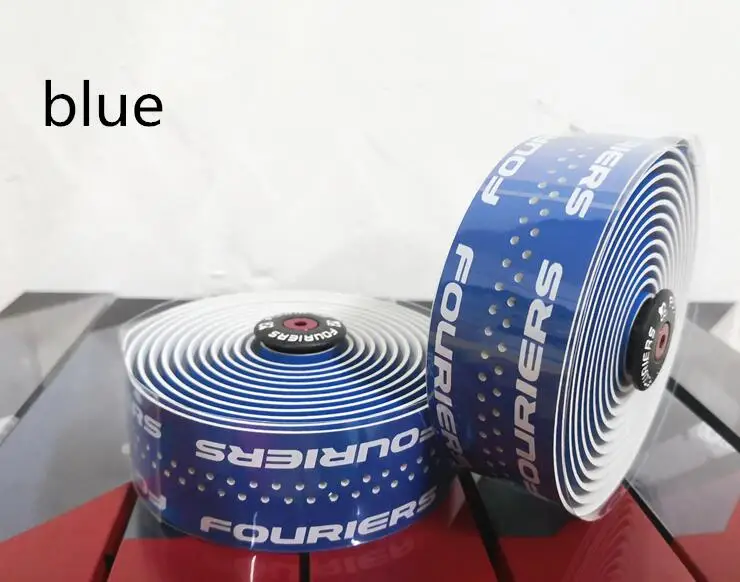 blue 1 Набор, 9 цветов, дополнительно, ПУ, Fouriers, велосипедная лента для руля, с отверстиями, велосипедные ремни для фиксированной передачи, дорожный велосипед, ручка для руля - Цвет: blue