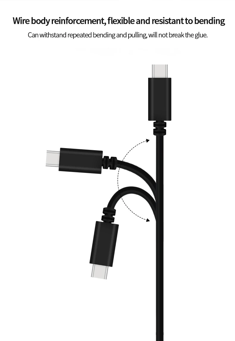 Высокоскоростной кабель Robotsky с разъемами типа C для USB-C кабеля для зарядки и передачи данных для MacBook Pro