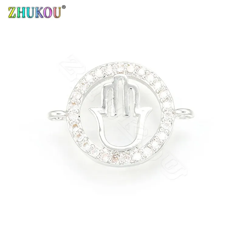 ZHUKOU 14*19 мм корейские латунные кубические циркониевые пальмовые подвески