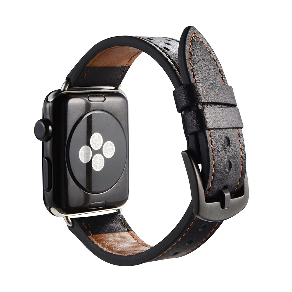 Watch Band for Apple 42mm 38mm Vintage Genuine Leather Belt Bracelet Replacement Wristband iWatch Series 3 2 1 Strap | Наручные часы