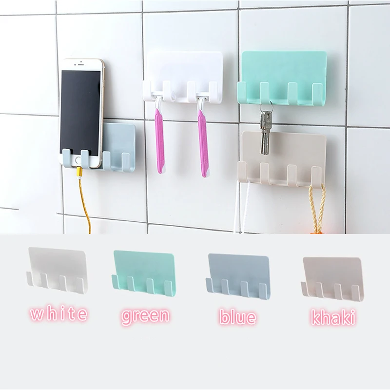 Универсальный настенный держатель для смартфона самоклеющийся телефона