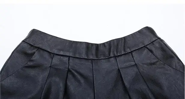 M/4Xl женские свободные шорты из искусственной кожи с высокой талией и широкими