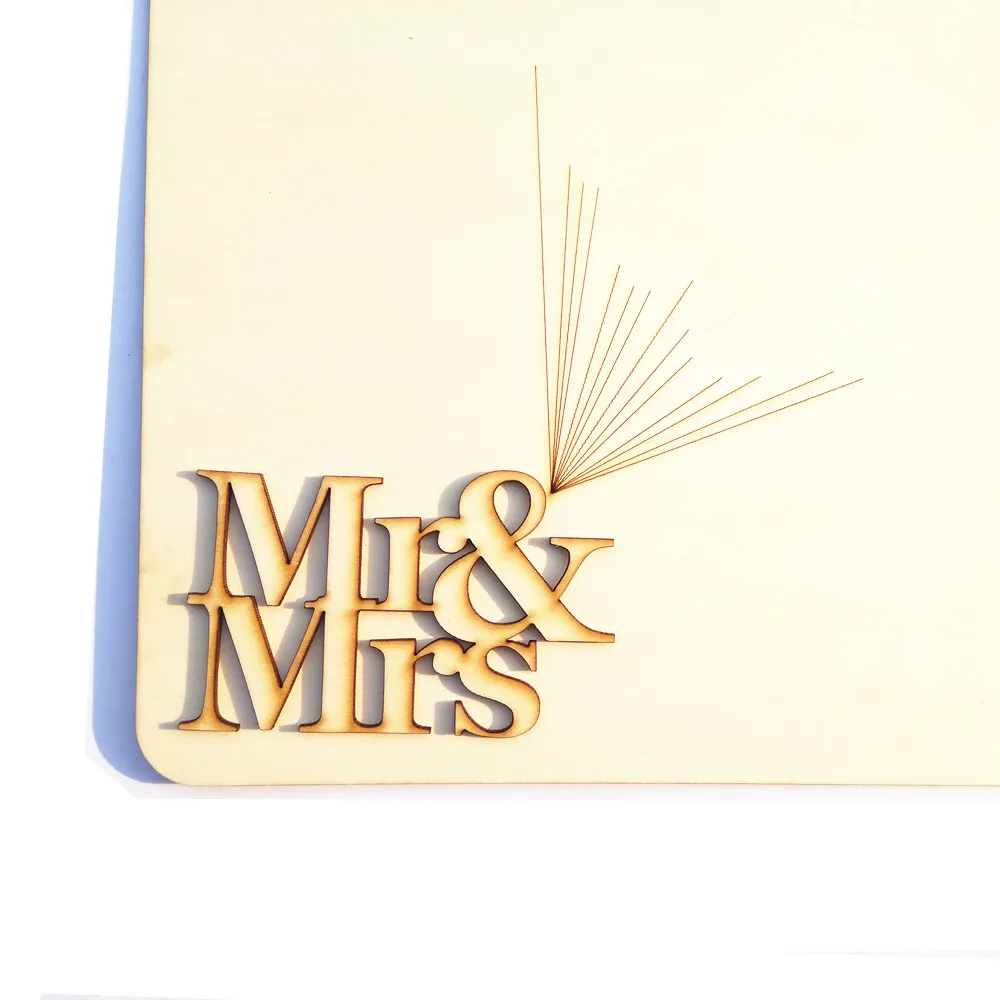 Персонализированные деревянные шары в форме сердца Свадебная книга для гостей