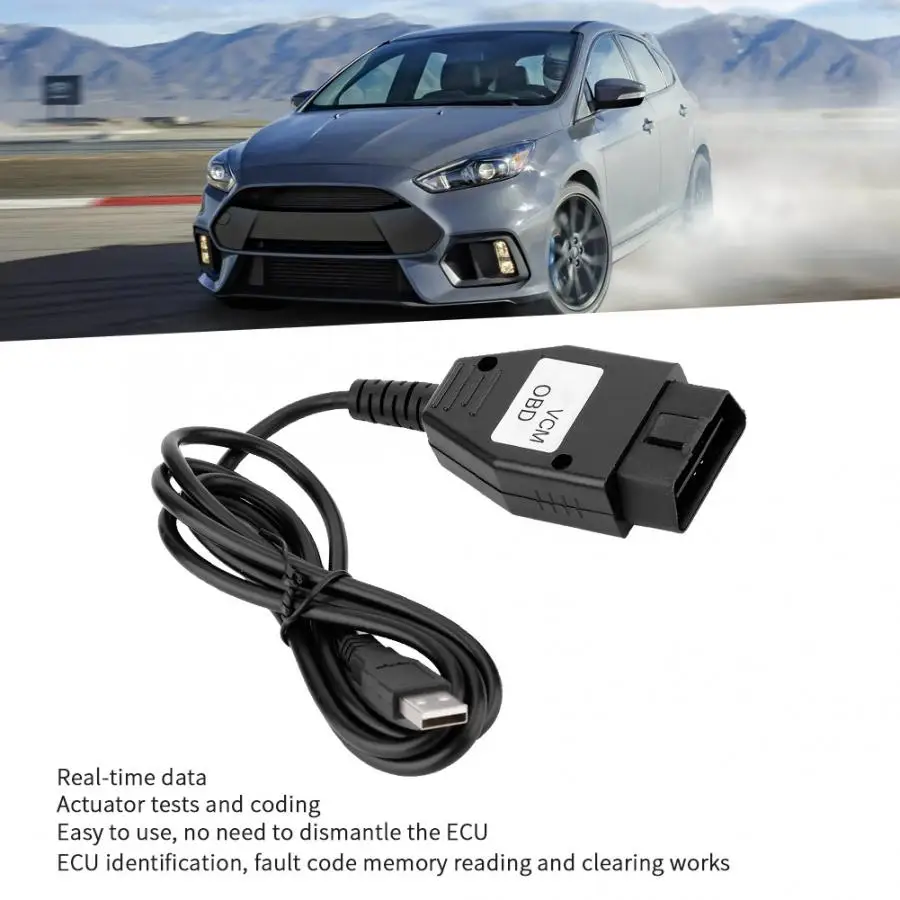 OBD2/OBDII USB автомобильный диагностический кабель интерфейс ECU чип тюнинг инструмент