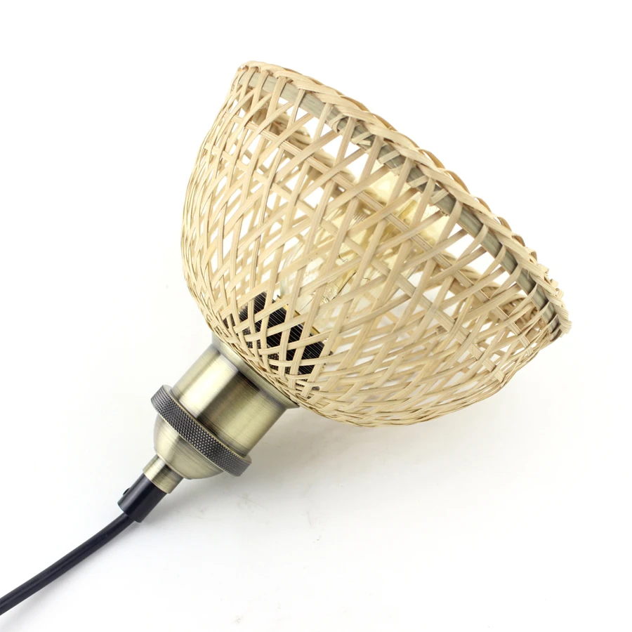 Новый Винтажный тонкий подвесной светильник с бамбуковой полоской ручной работы