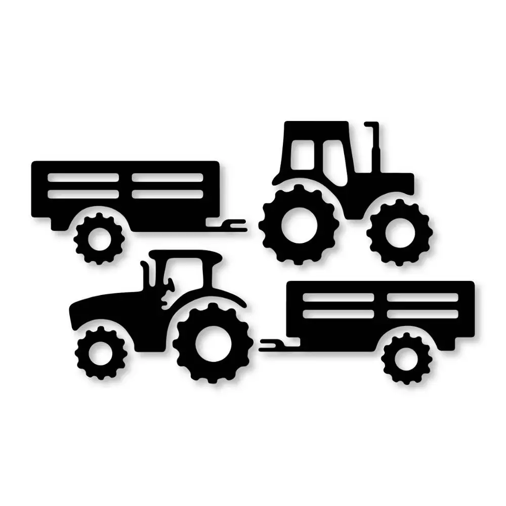 Сельскохозяйственный трактор с прицепом 105*62 мм металлическая режущая штампа