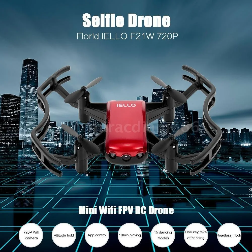 Радиоуправляемый игрушечный вертолет 2 мегапиксельный селфи FPV WiFi Дрон F21W мини