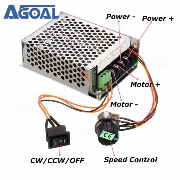 

10-50V 40A PWM DC Motor Speed Controller Regulator CW CCW Reversible Pulse Driver Free Shipping