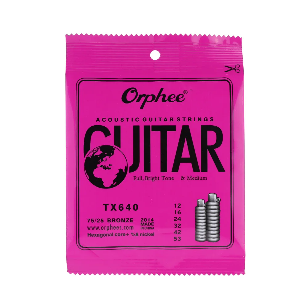 Orphee 6 шт. набор гитарных струн из никелевого сплава средней натяжения для