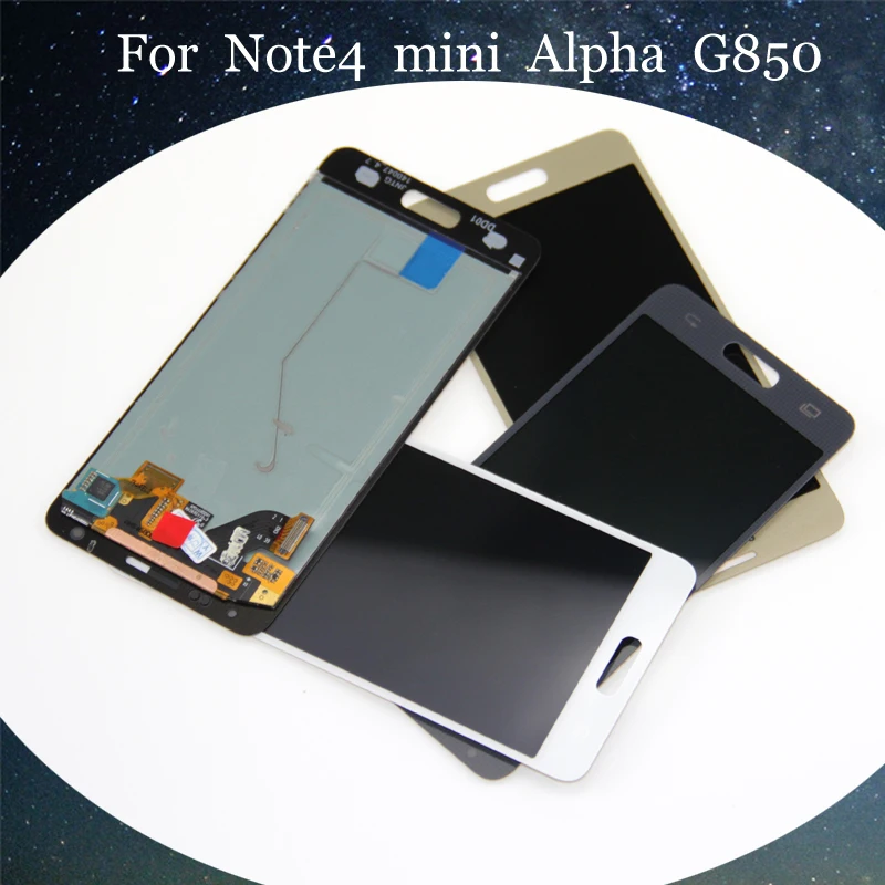 AMOLED дисплей 4 7 дюйма для SAMSUNG Galaxy Alpha ЖК Note MINI G850 G850F SM сменный сенсорный черный