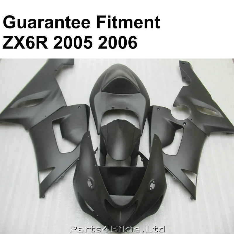 

motorcycle fairing kit for Kawasaki ZX6R 05 06 matte black fairings Ninja ZX 6R 636 2005 2006 YY21