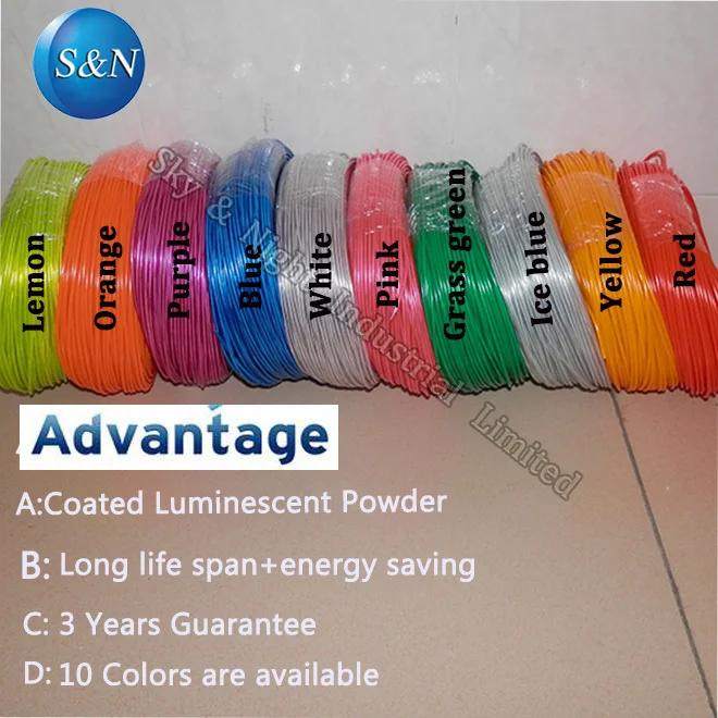 

Top Quality 2.3mm EL/EL WIRE/el cable/flexible neon light/party light/ with 10 colors option