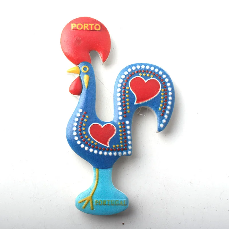 Смолы 3D Португалия петух путешествия туристические сувениры магниты на