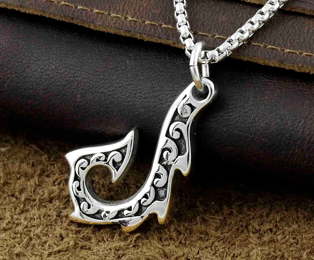 Крючок маори Трайбл Татто Мужская нержавеющая сталь для мальчиков Шарм Подвеска