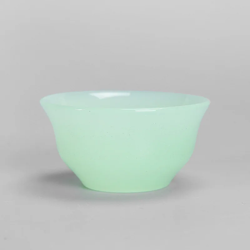 Керамическая стеклянная мастер чашка белый фарфор Dehua ручной работы suet jade Фарфор уникальный нефритовый стиль, высококачественный чай предметы домашнего обихода - Цвет: Emerald50ml