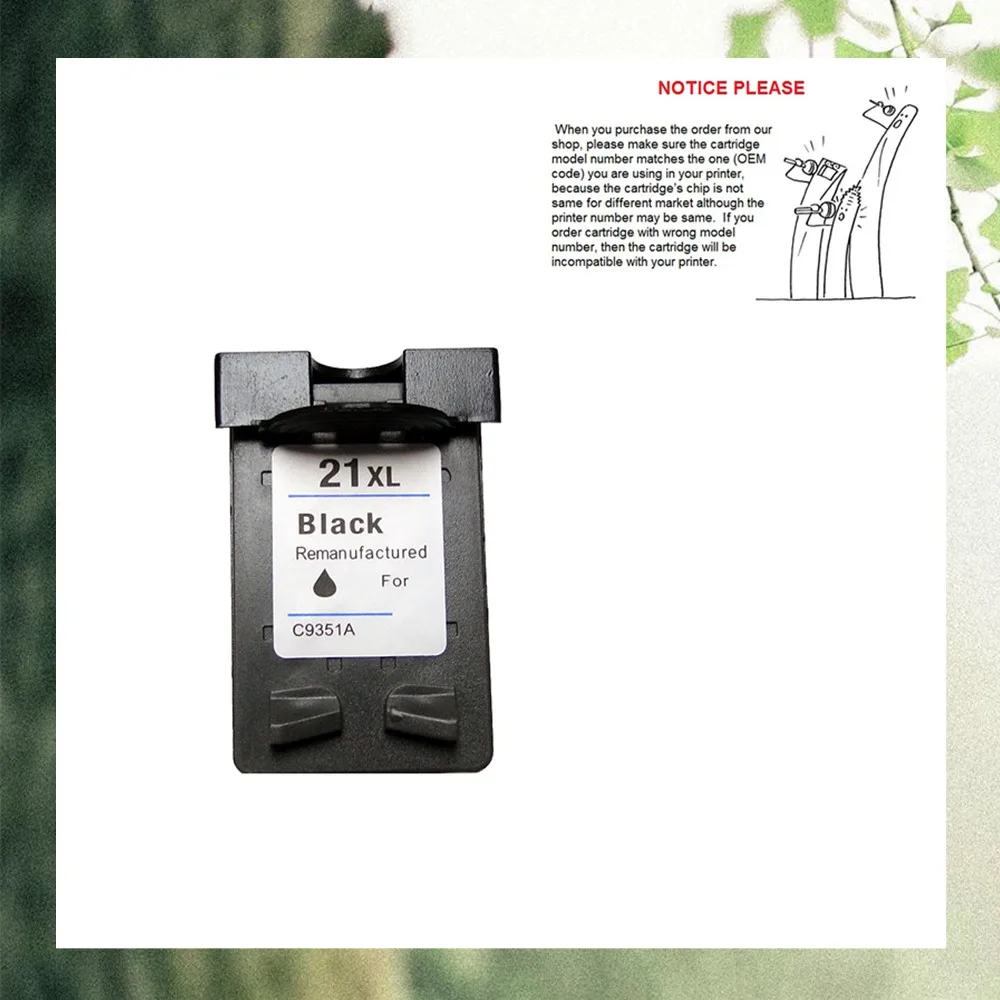 

YOTAT 1pcs BK remanufactured ink cartridge for hp21 for HP Deskjet 3910 3915 3918 3920 3930 3930v 3938 3940 3940v PSC1400 1401