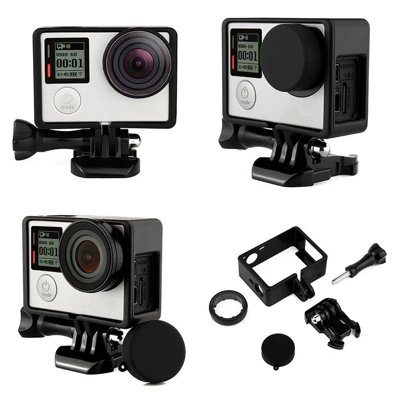 Для GoPro Hero 4 стандартная рамка защитный корпус Чехол крепление + УФ защита