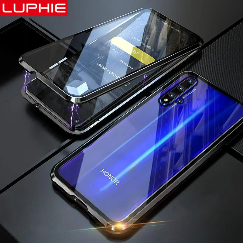 

Luphie 360 Full Protection Magnetic Case For Huawei Honor 20 Pro Front Back Glass Case Cover For Huawei Honor 20 Magnet Cases