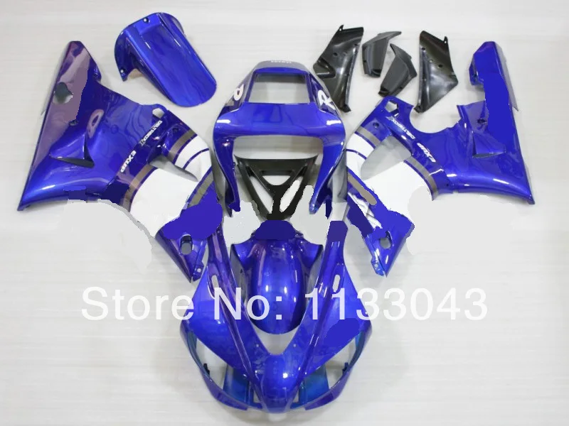 ABS+ Nice paint White blue fairing parts for YAMAHA YZF R1 98 99 YZF-R1 98-99 YZF1000 1998 1999 ABS bodywork | Автомобили и