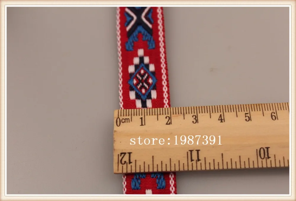 2 см 10 ярдов/партия Полиэстеровая плетеная жаккардовая лента с геометрическим