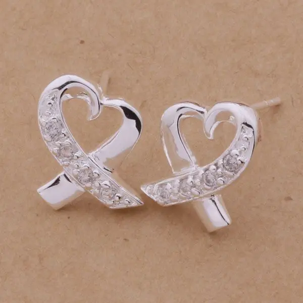 Женские серебряные серьги AE150 Lucky ювелирные изделия аксессуары посеребренный