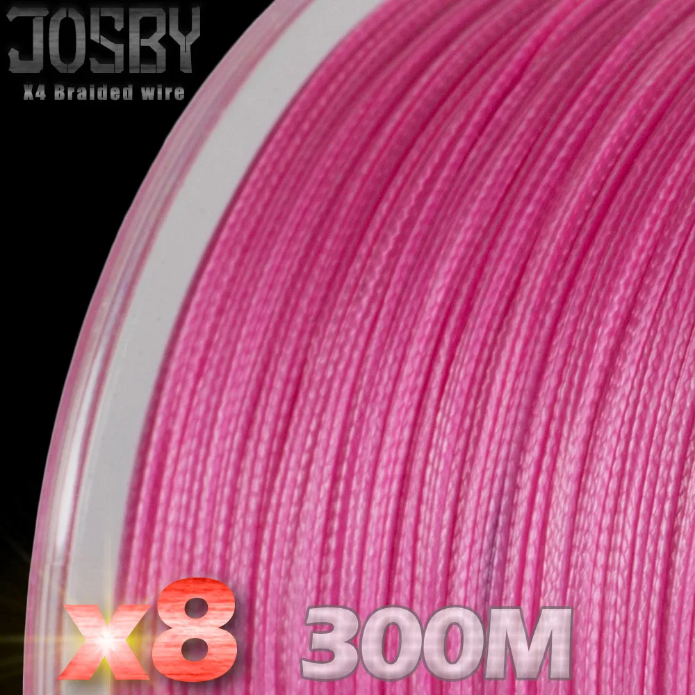 JOSBY многонитевая многоцветная плетеная леска 300 м 8 нитей PE рыболовная снасть 12LBS